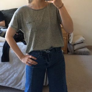 Striped slouchy tee shirt.